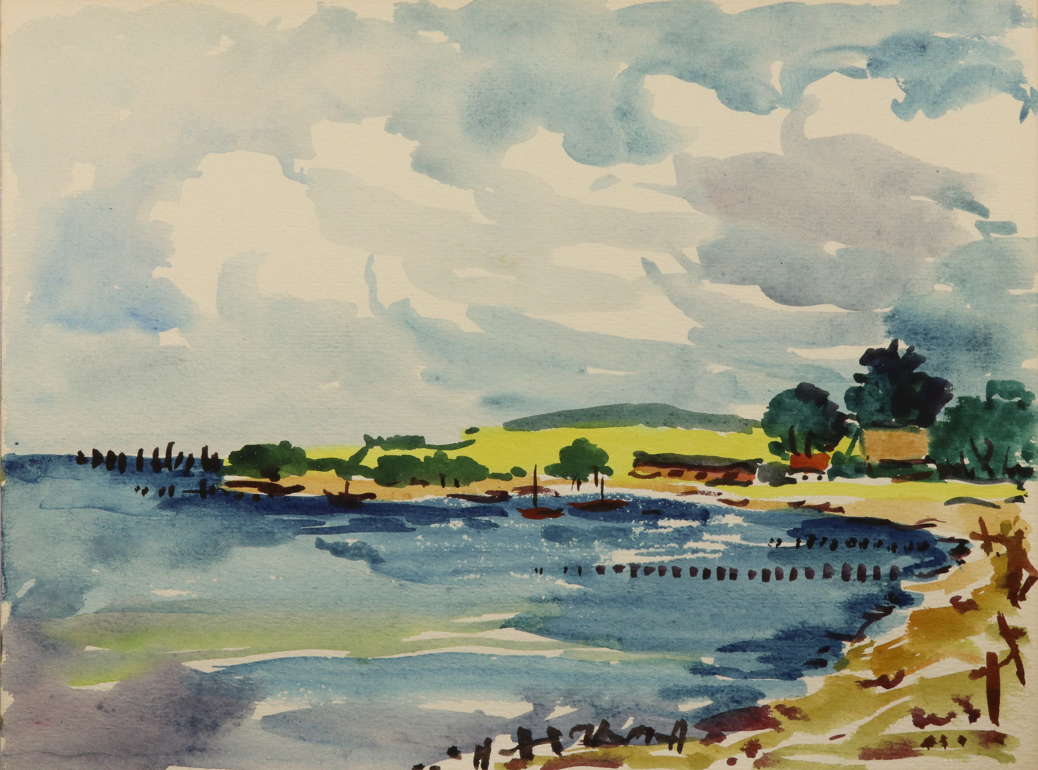 Strand mit Buhnen